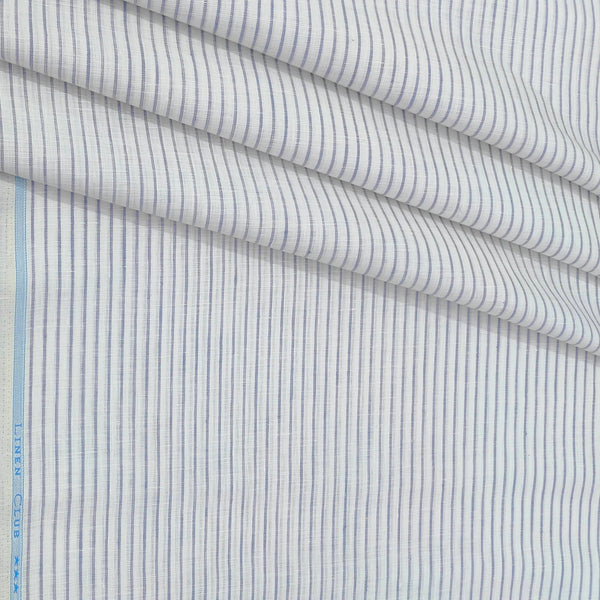 Shirt & Kurta Fabric Linen Club Pure Linen Lining Colour Light Blue N White