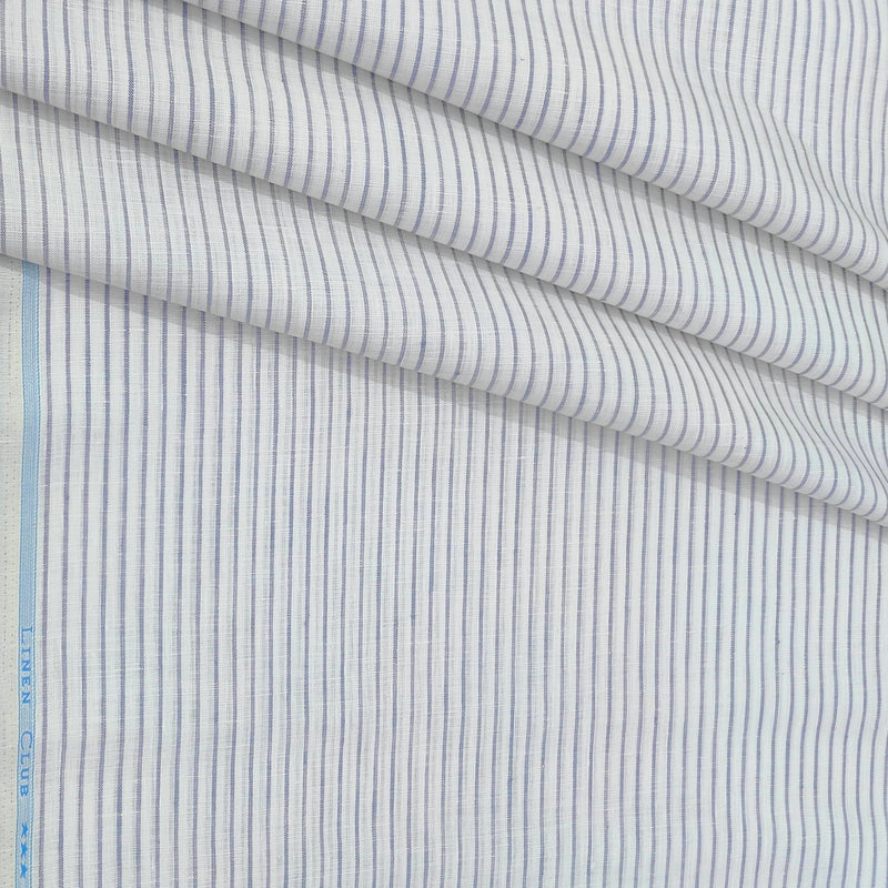 Shirt & Kurta Fabric Linen Club Pure Linen Lining Colour Light Blue N White