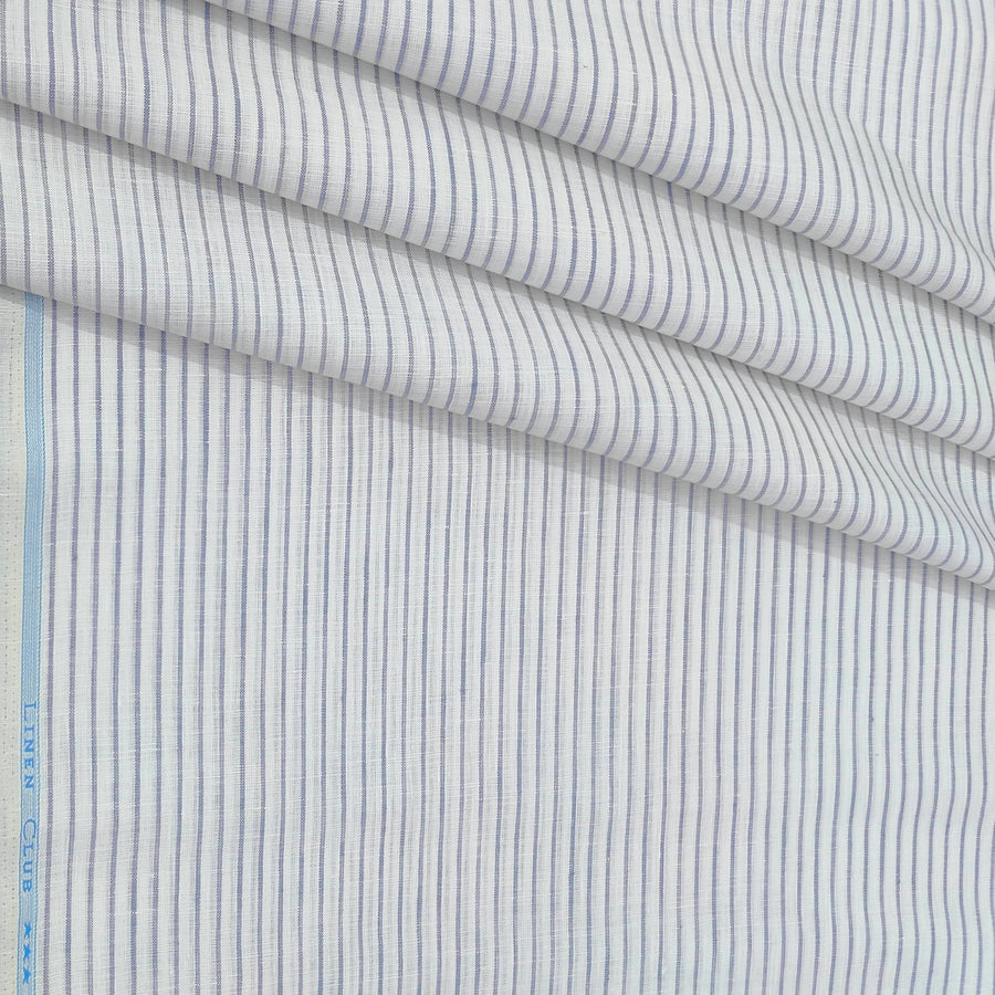 Shirt Fabric Linen Club Pure Linen Lining Colour Light Blue N White