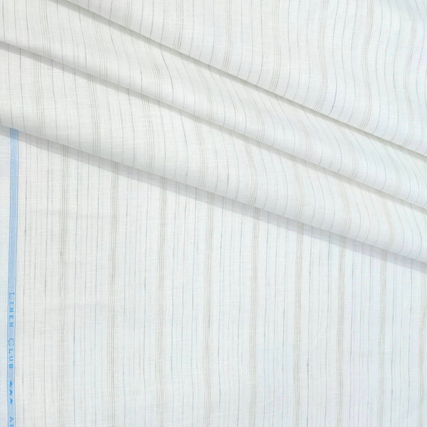 Shirt & Kurta Fabric Linen Club Pure Linen Lining Colour Light Brown N White