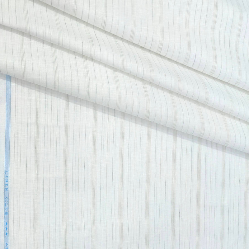 Shirt & Kurta Fabric Linen Club Pure Linen Lining Colour Light Brown N White