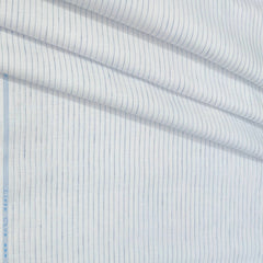Shirt & Kura Fabric Linen Club Pure Linen Lining Colour White N Blue