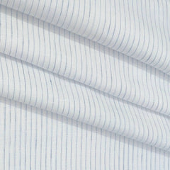 Shirt & Kura Fabric Linen Club Pure Linen Lining Colour White N Blue