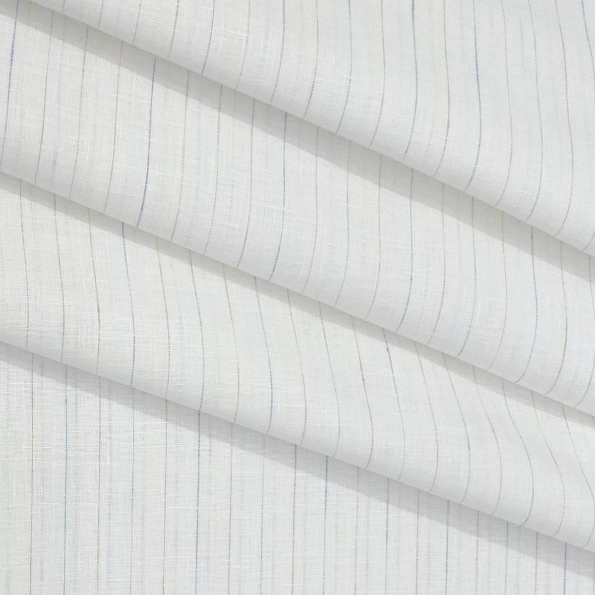 Shirt Fabric Linen Club Pure Linen 80Lea×80Lea Lining Colour Brown N Blue