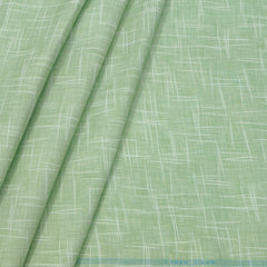 Shirt Fabric Linen Club Linen Blended Printed Colour Tea Green