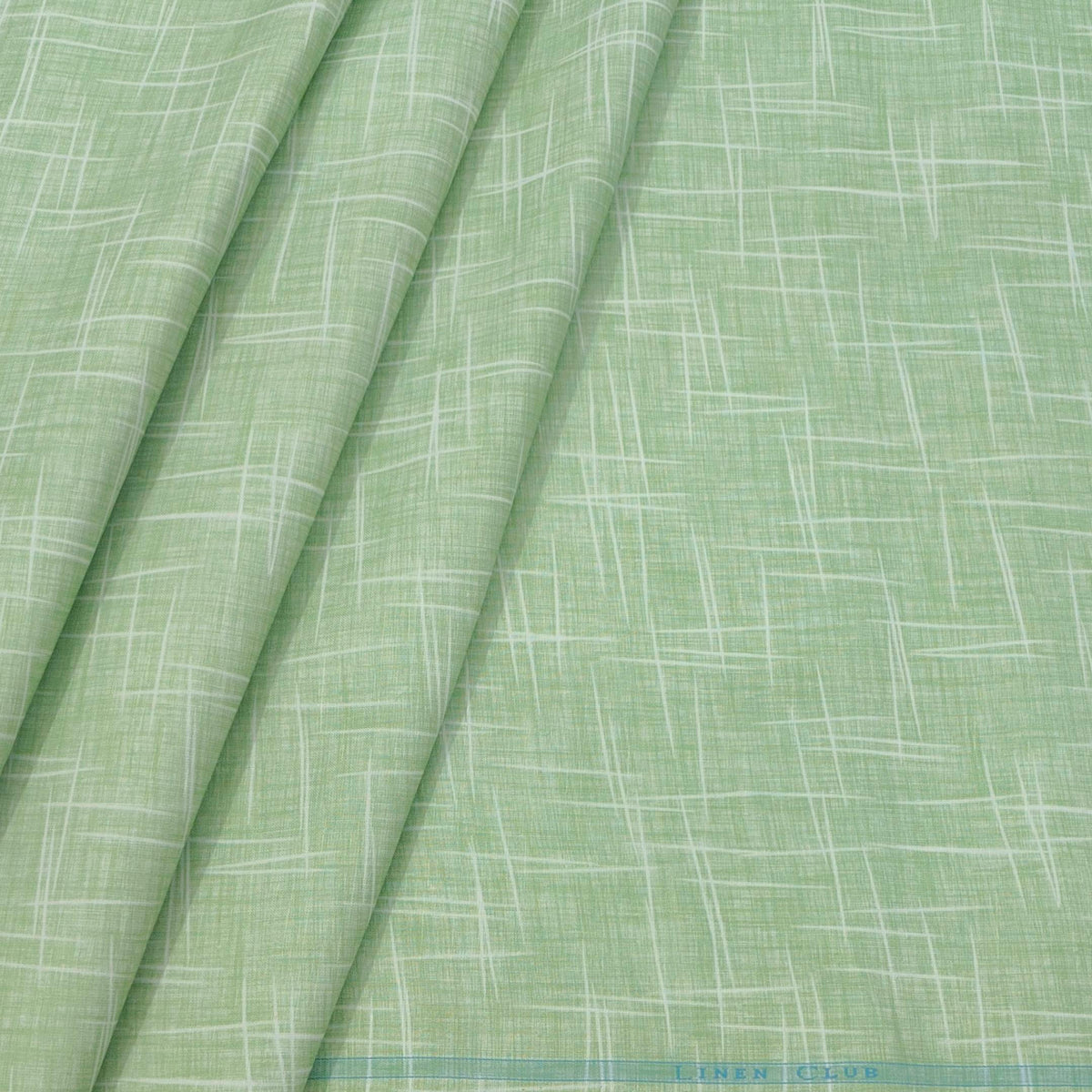 Shirt Fabric Linen Club Linen Blended Printed Colour Tea Green