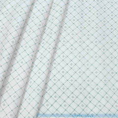 Shirt Fabric Linen Club Linen Blended Printed Colour Light Green N White