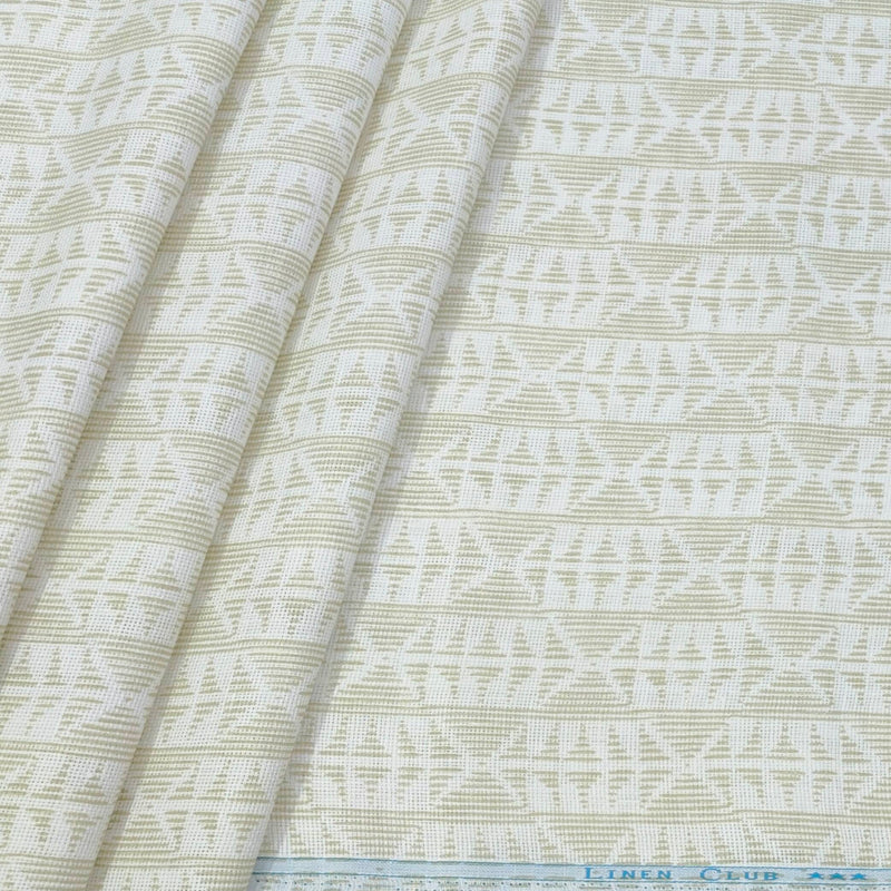 Shirt & Kurta Fabric Linen Club Pure Linen Printed Colour Light Gin Green
