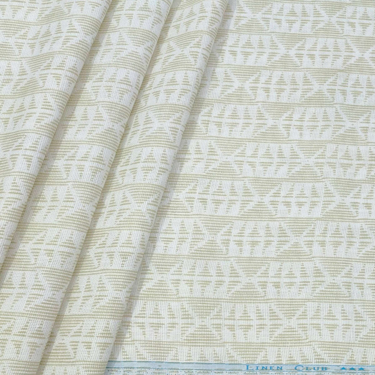 Shirt Fabric Linen Club Pure Linen Printed Colour Light Gin Green