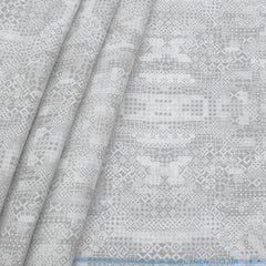 Shirt & Kurta Fabric Linen Club Pure Linen Printed Colour Grey N White