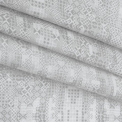Shirt & Kurta Fabric Linen Club Pure Linen Printed Colour Grey N White