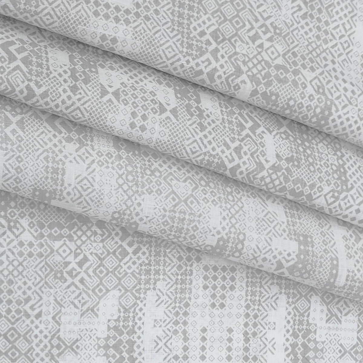 Shirt Fabric Linen Club Pure Linen Printed Colour Grey N White