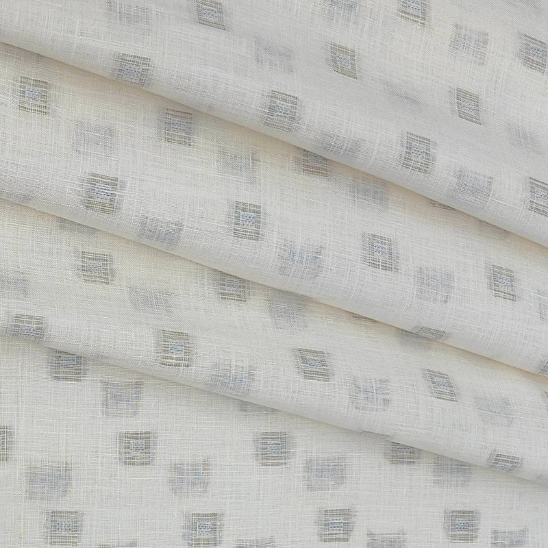 Shirt Fabric Linen Club Pure Linen Dobby Colour Ash Brown