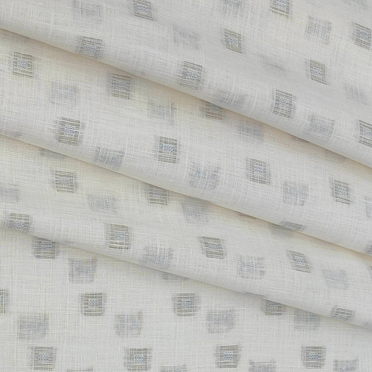 Shirt Fabric Linen Club Pure Linen Dobby Colour Ash Brown