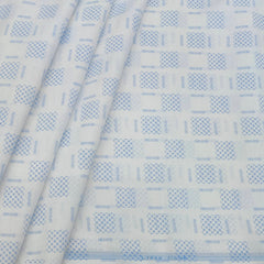 Shirt N kurta Fabric Linen Club Linen Blended Printed Colour Light Blue