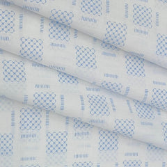 Shirt N kurta Fabric Linen Club Linen Blended Printed Colour Light Blue