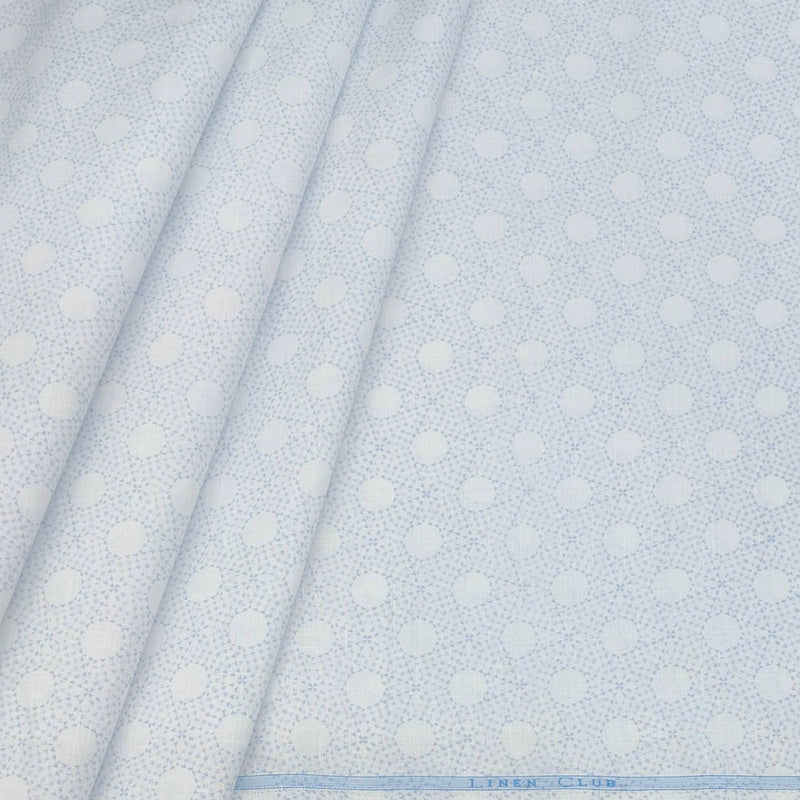 Shirt N kurta Fabric Linen Club Linen Blended Printed Colour Light Blue