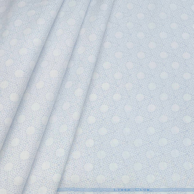 Shirt Fabric Linen Club Linen Blended Printed Colour Light Blue