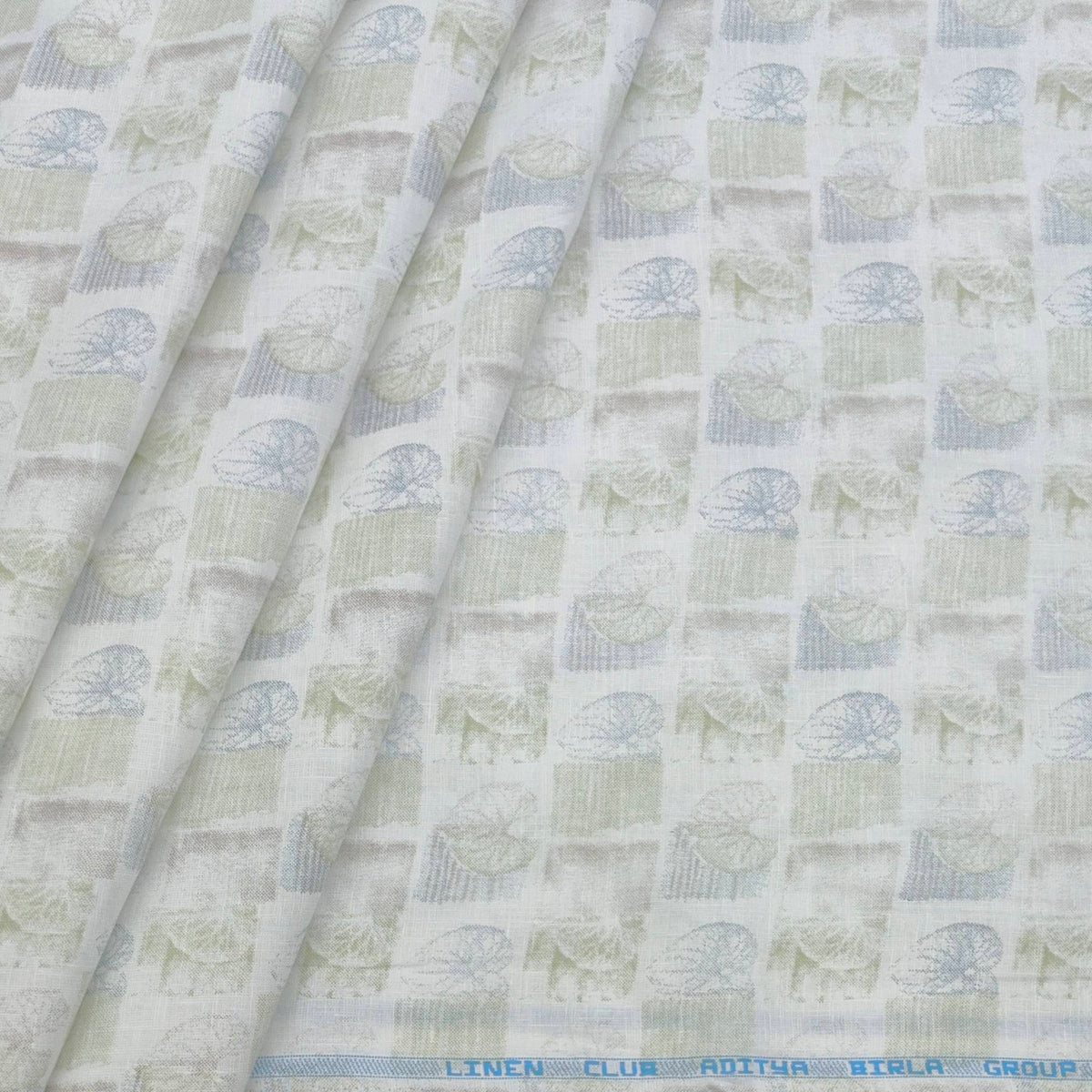 Shirt Fabric Linen Club Linen Blended Printed Colour Multicolour
