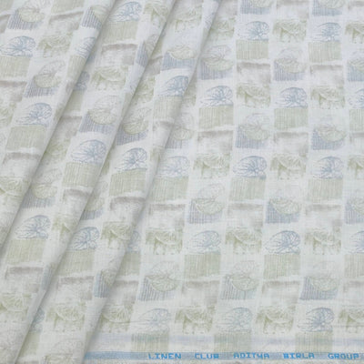 Shirt Fabric Linen Club Linen Blended Printed Colour Multicolour