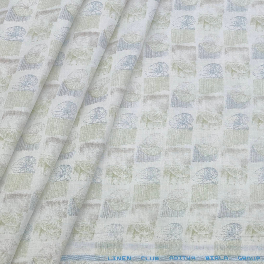 Shirt Fabric Linen Club Linen Blended Printed Colour Multicolour