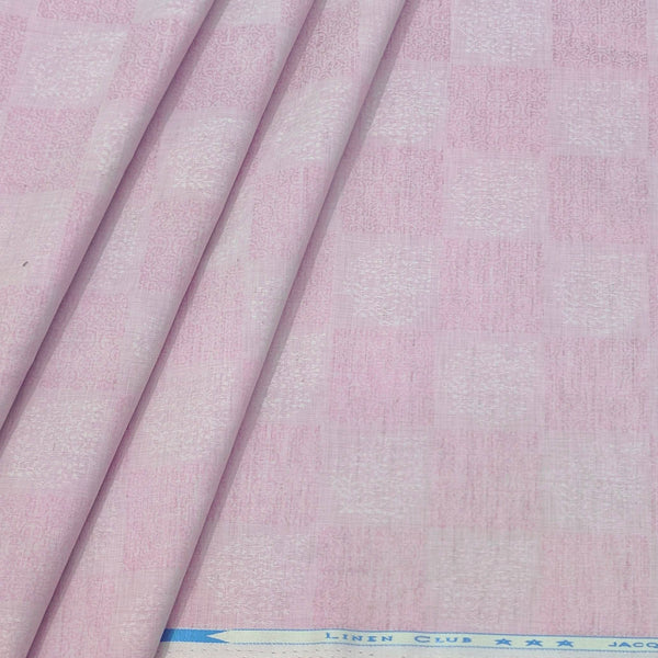 Shirt N kurta Fabric Linen Club Linen Blended Jacquard Colour Light Pink