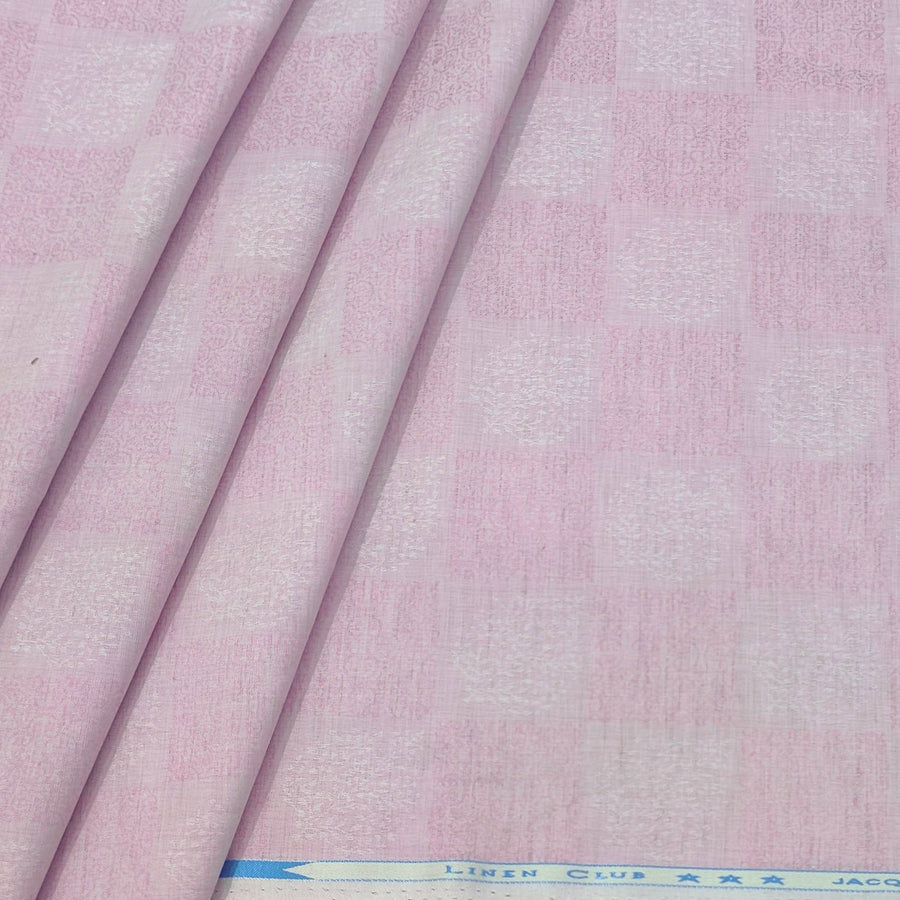 Shirt Fabric Linen Club Linen Blended Jacquard Colour Light Pink