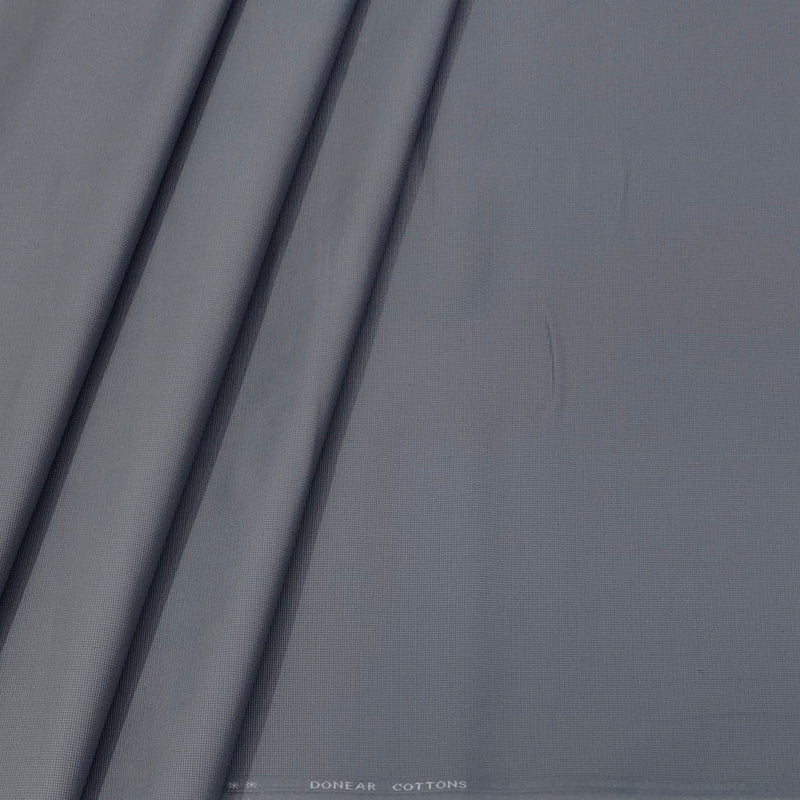 Trouser Fabric Donear Pure Cotton Textured Colour Greyish Blue