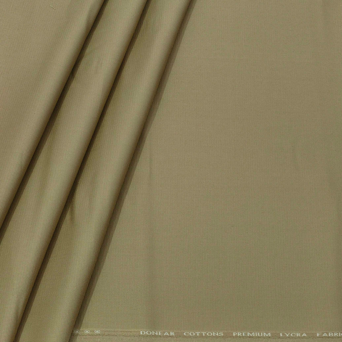 Trouser Fabric Donear Pure Cotton Textured Colour Beeswax Brown