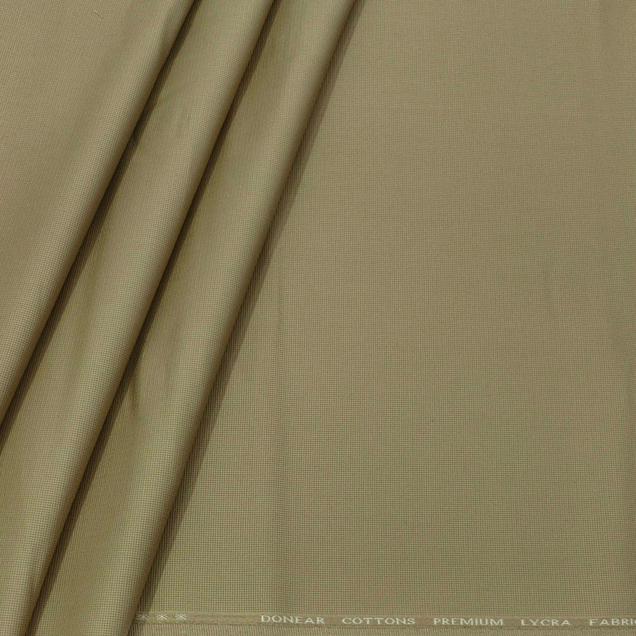 Trouser Fabric Donear Pure Cotton Textured Colour Beeswax Brown