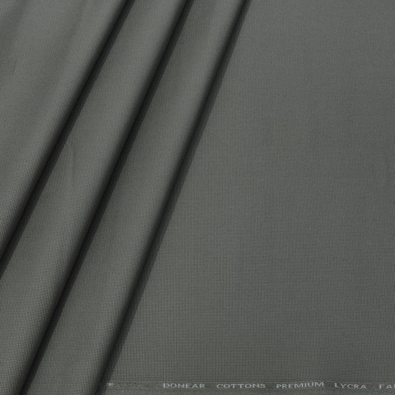 Trouser Fabric Donear Pure Cotton Textured Colour Greenish Grey