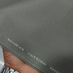 Trouser Fabric Donear Pure Cotton Textured Colour Greenish Grey