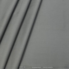 Trouser Fabric Donear Pure Cotton Textured Colour Seal Grey