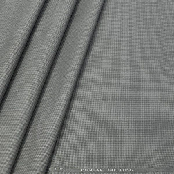 Trouser Fabric Donear Pure Cotton Textured Colour Seal Grey