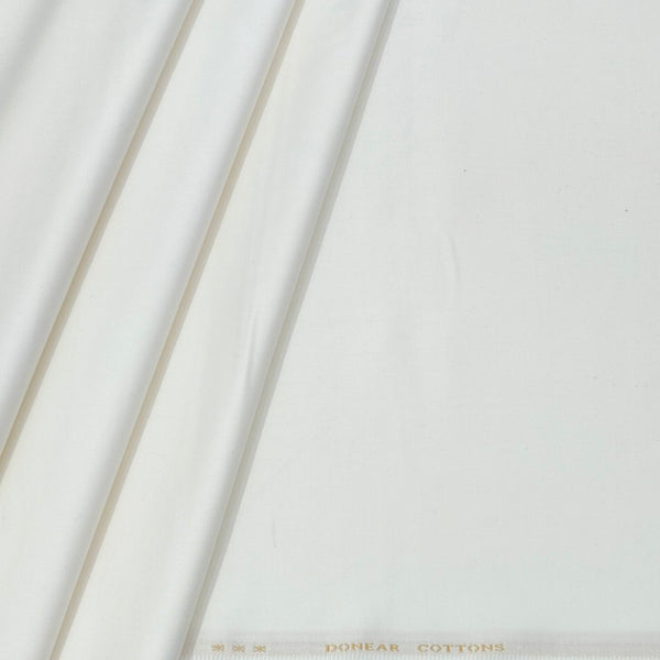 Trouser Fabric Donear Pure Cotton Plain Colour Cream