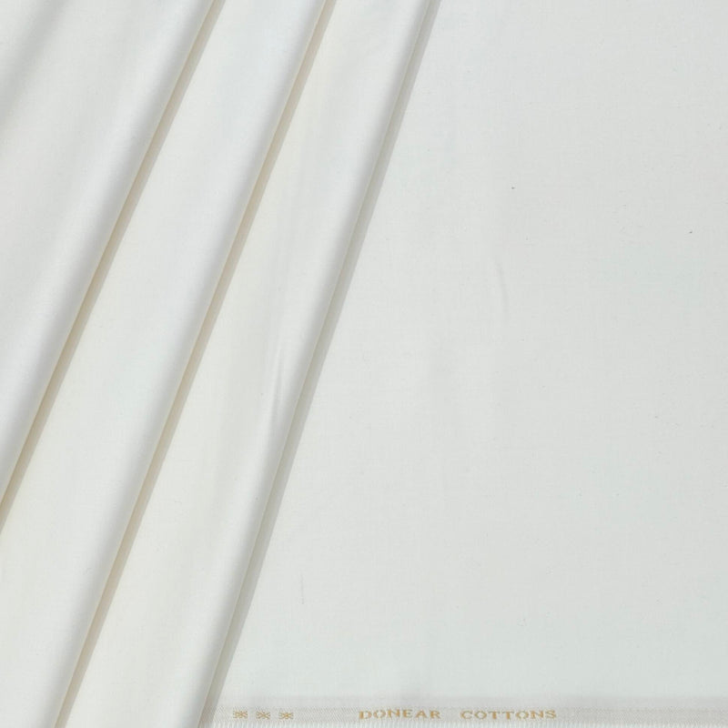 Trouser Fabric Donear Pure Cotton Plain Colour Cream