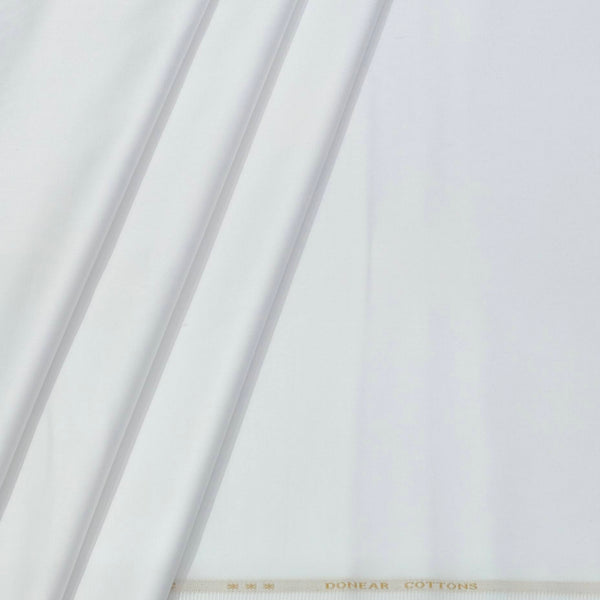 Trouser Fabric Donear Pure Cotton Plain Colour White
