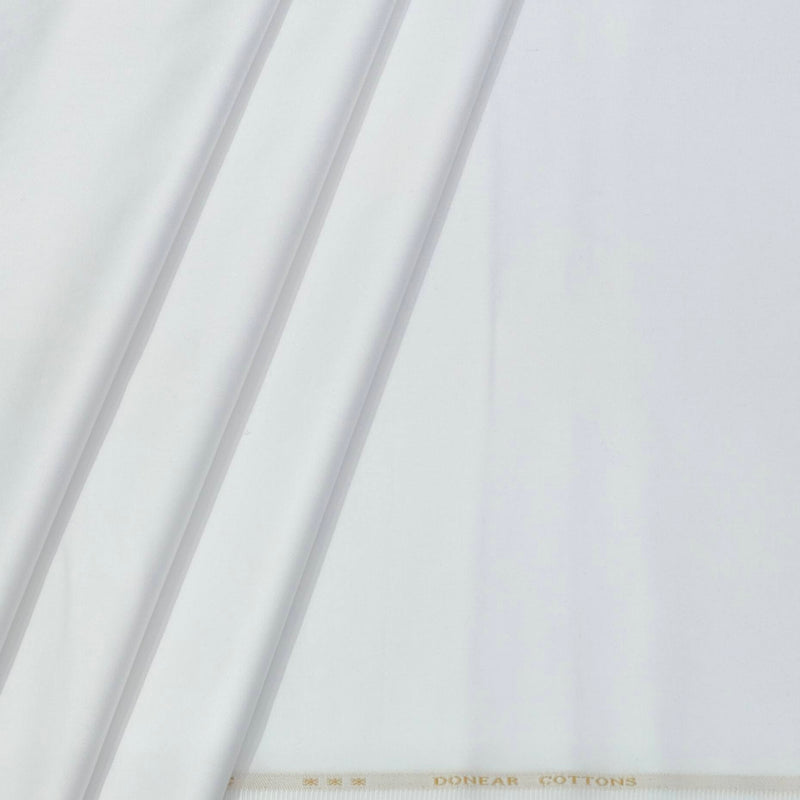 Trouser Fabric Donear Pure Cotton Plain Colour White