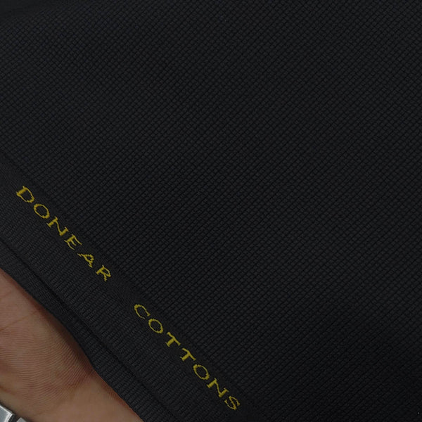 Trouser Fabric Donear Lycra Pure Cotton Textured Colour Midnight Blue