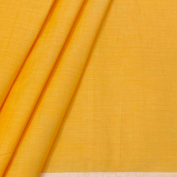 Shirt n Kurta Fabric Stiff Pure Cotton Check Premium Colour Golden Yellow