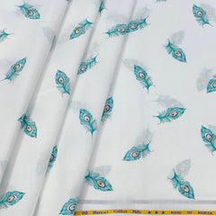 Shirt n Kurta Fabric Stiff Pure Cotton Check Premium Colour White