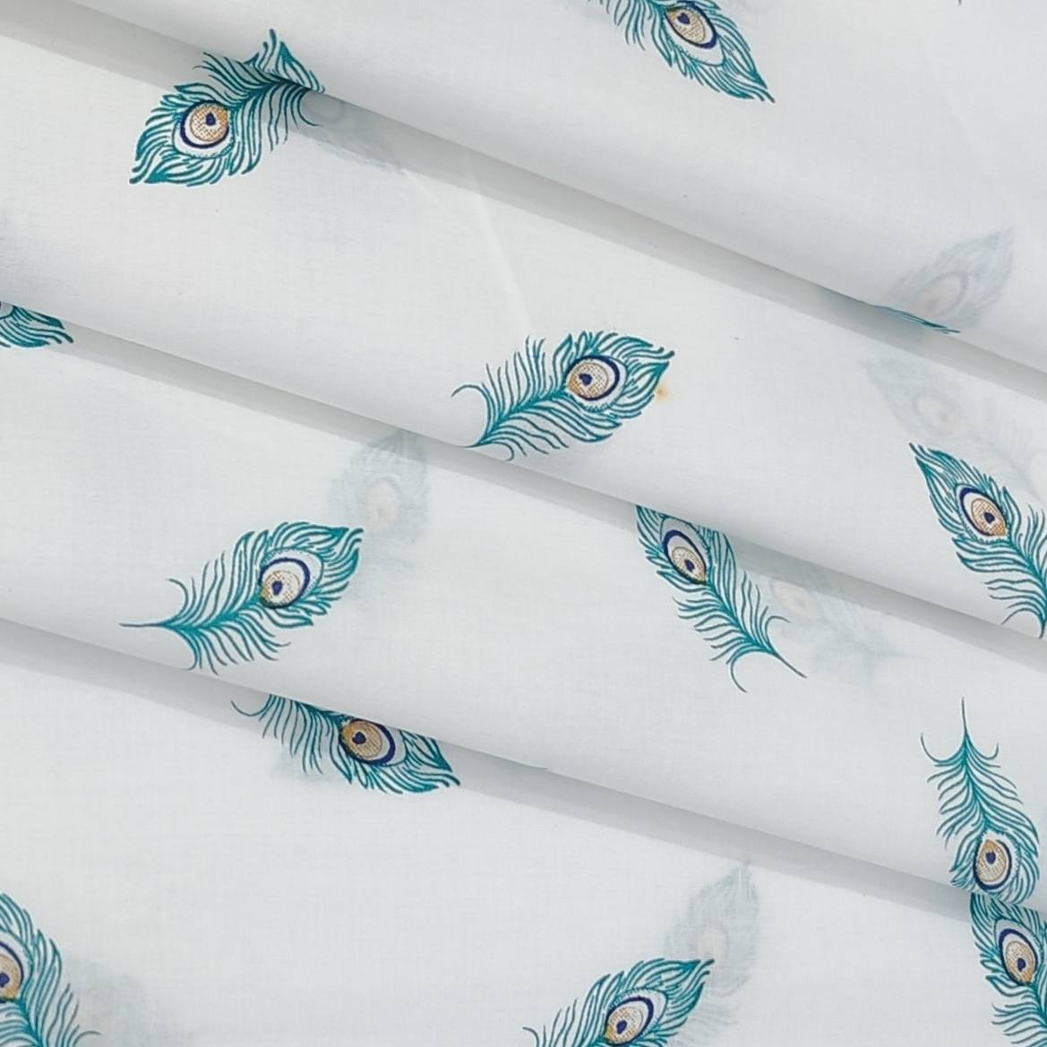 Shirt n Kurta Fabric Stiff Pure Cotton Check Premium Colour White