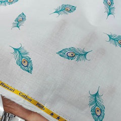 Shirt n Kurta Fabric Stiff Pure Cotton Check Premium Colour White