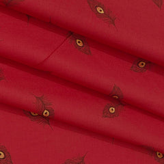 Shirt n Kurta Fabric Stiff Pure Cotton Check Premium Colour Red