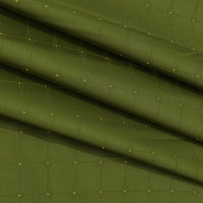 Shirt n Kurta Fabric Stiff Pure Cotton Check Premium Colour Maximum Green