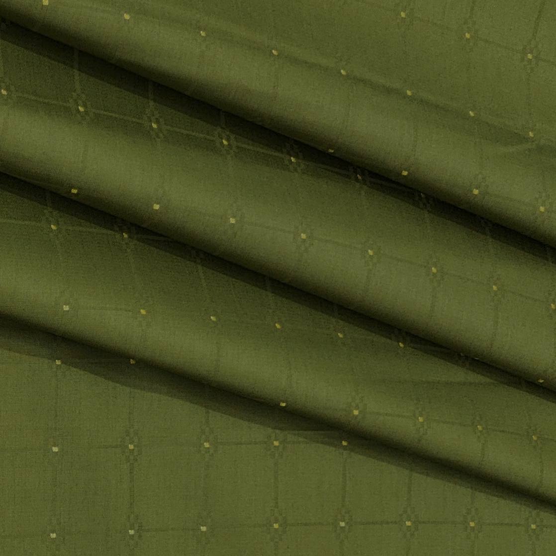 Shirt n Kurta Fabric Stiff Pure Cotton Check Premium Colour Maximum Green