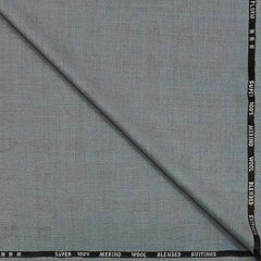 Trouser Fabric Canetti Italy Merino 100s Wool Blend Jacquard Check Colour Ash Grey