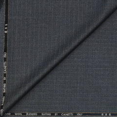 Trouser Fabric Canetti Italy Merino 100s Wool Blend Lining Colour Dark Grey