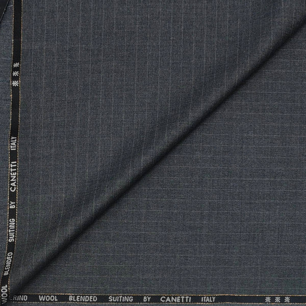 Trouser Fabric Canetti Italy Merino 100s Wool Blend Lining Colour Dark Grey
