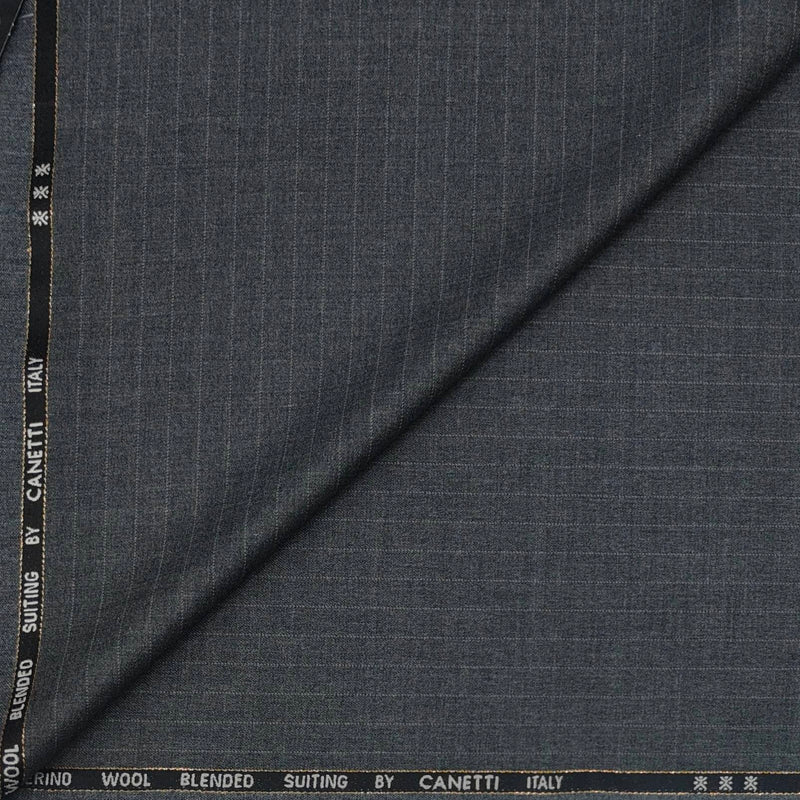 Trouser Fabric Canetti Italy Merino 100s Wool Blend Lining Colour Dark Grey